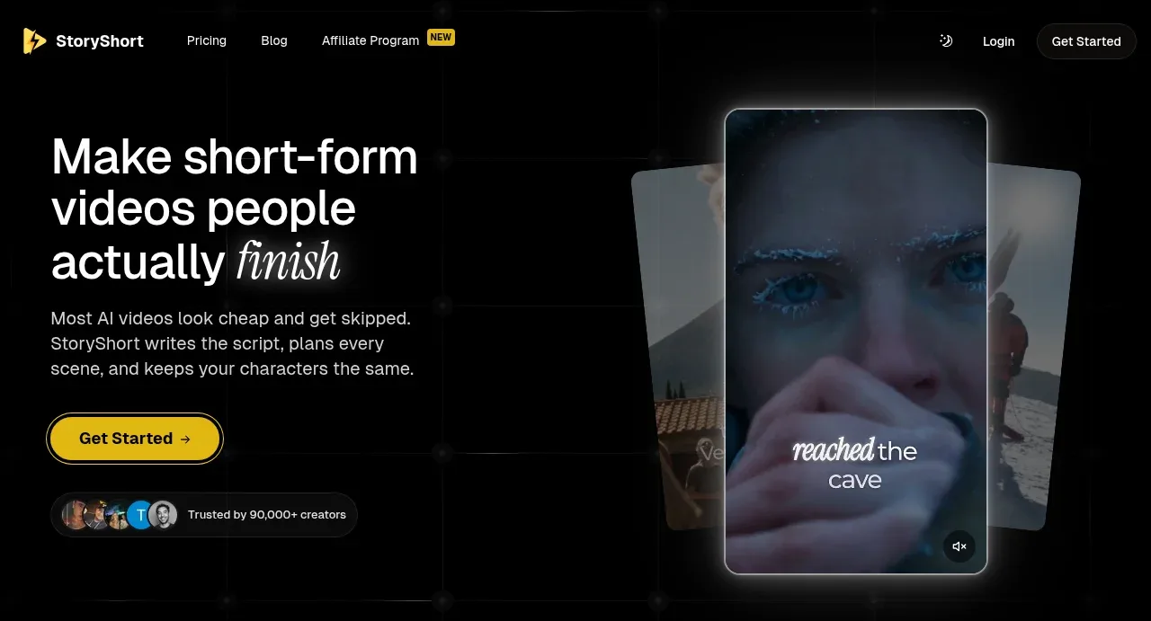 storyshort.ai hero component