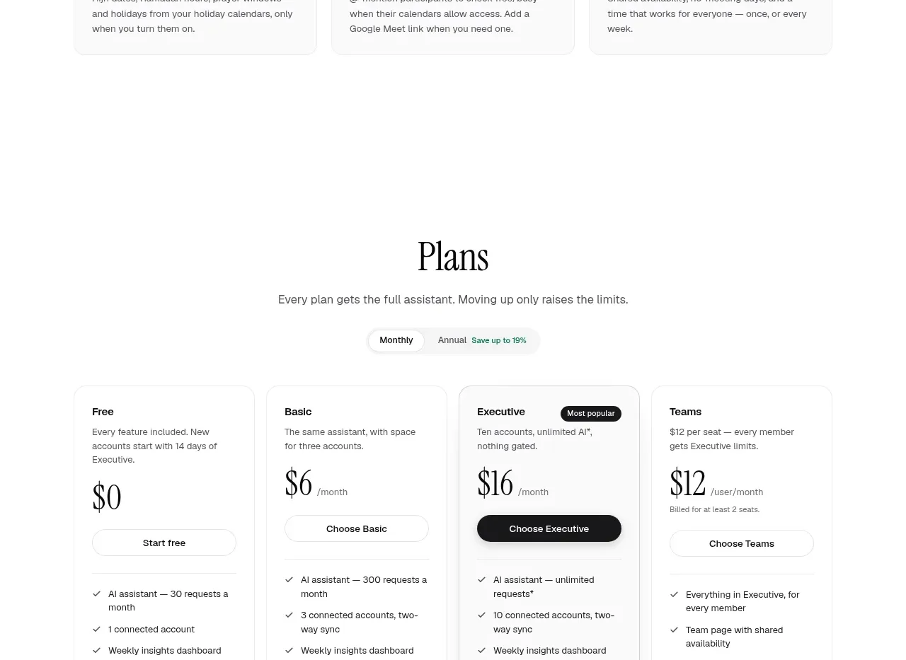 Takweem AI pricing table component