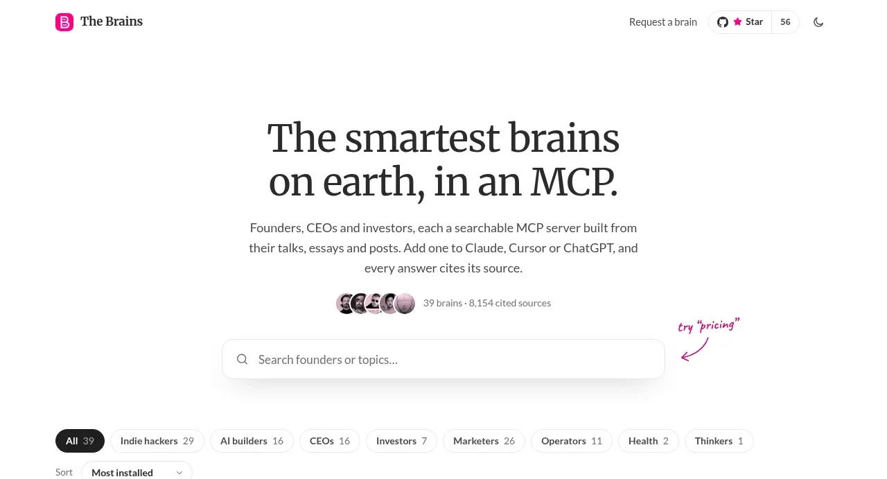 The Brains hero component