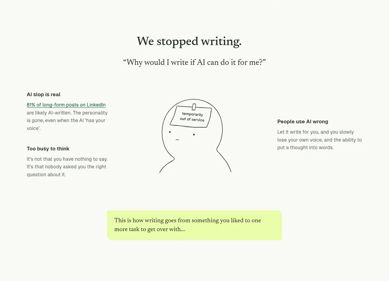 thestory.run feature grid component