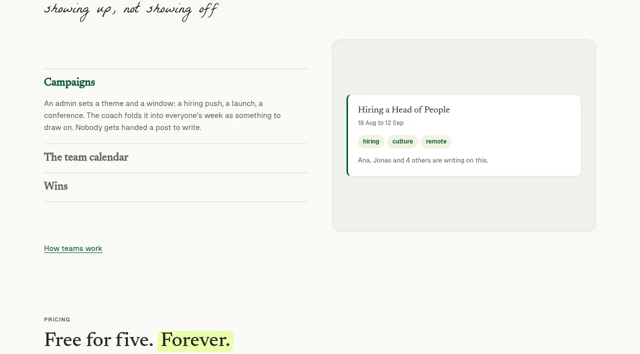 thestory.run testimonials component