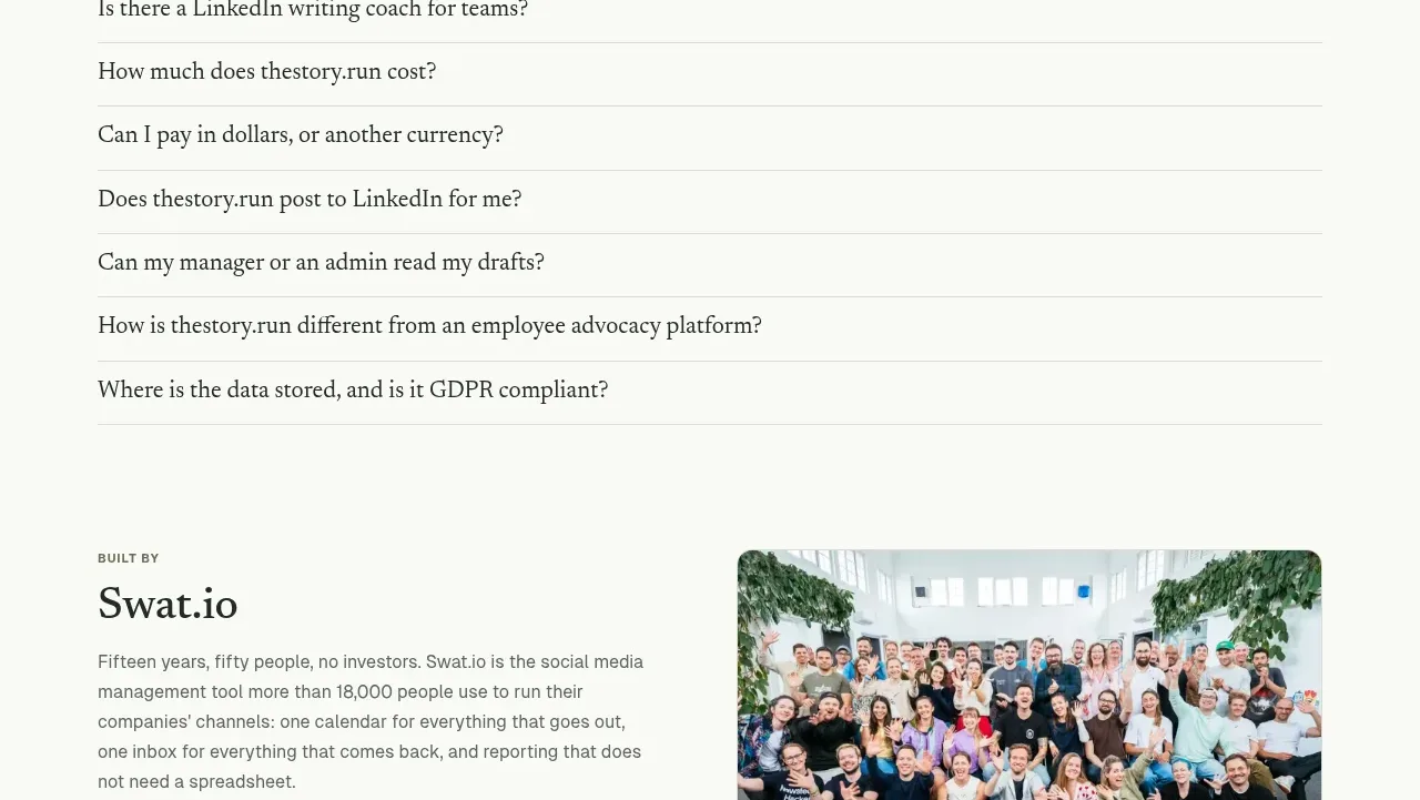 thestory.run pricing table component