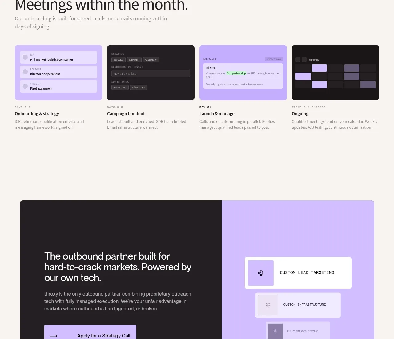 throxy feature grid component