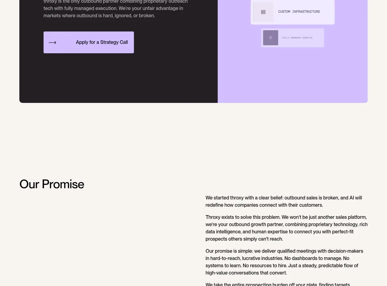 throxy call to action component