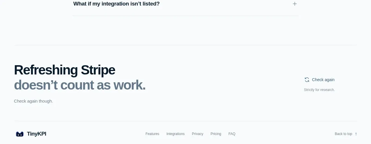 TinyKPI faq component