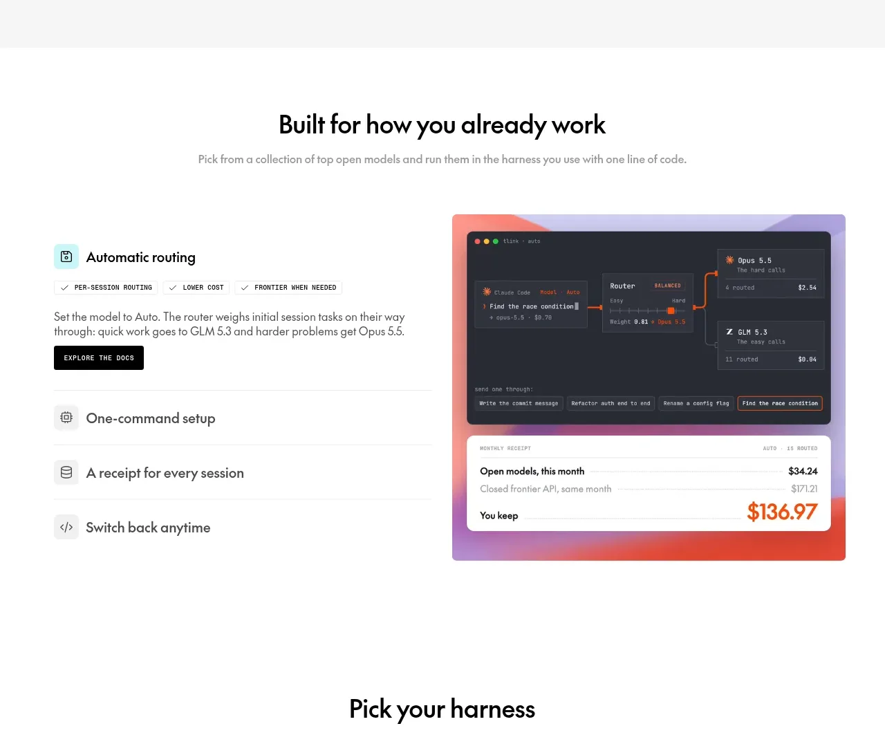 Together Link feature grid component