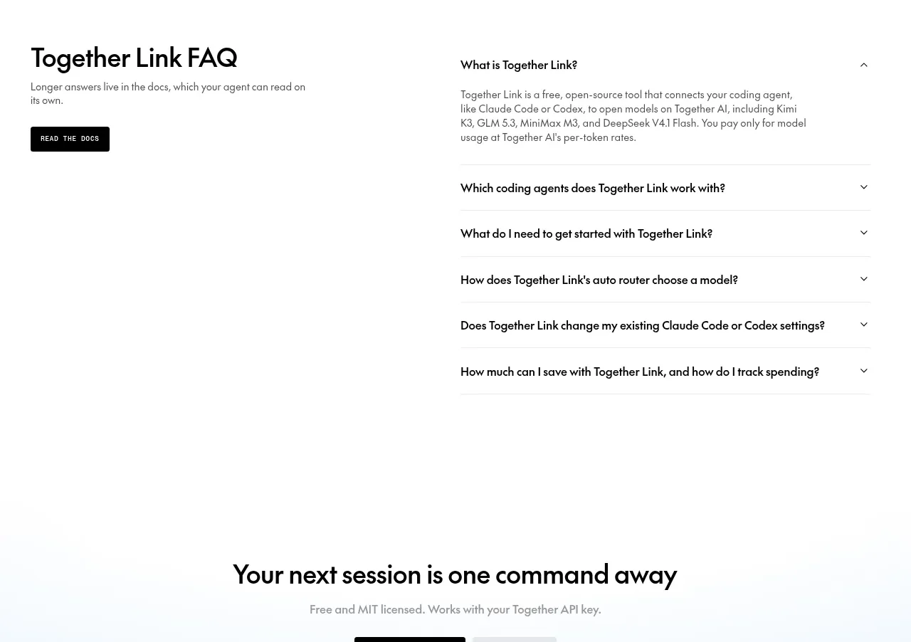 Together Link faq component