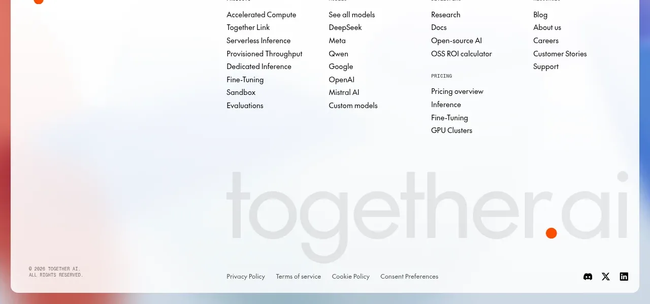 Together Link footer component