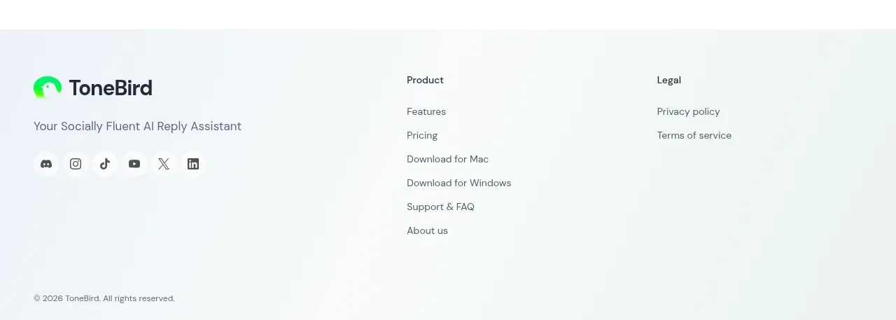 ToneBird faq component