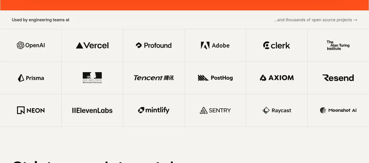 Ultracite v8 logo cloud component