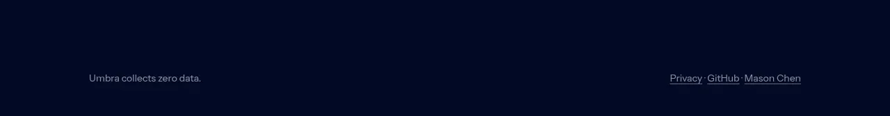 Umbra Mail footer component