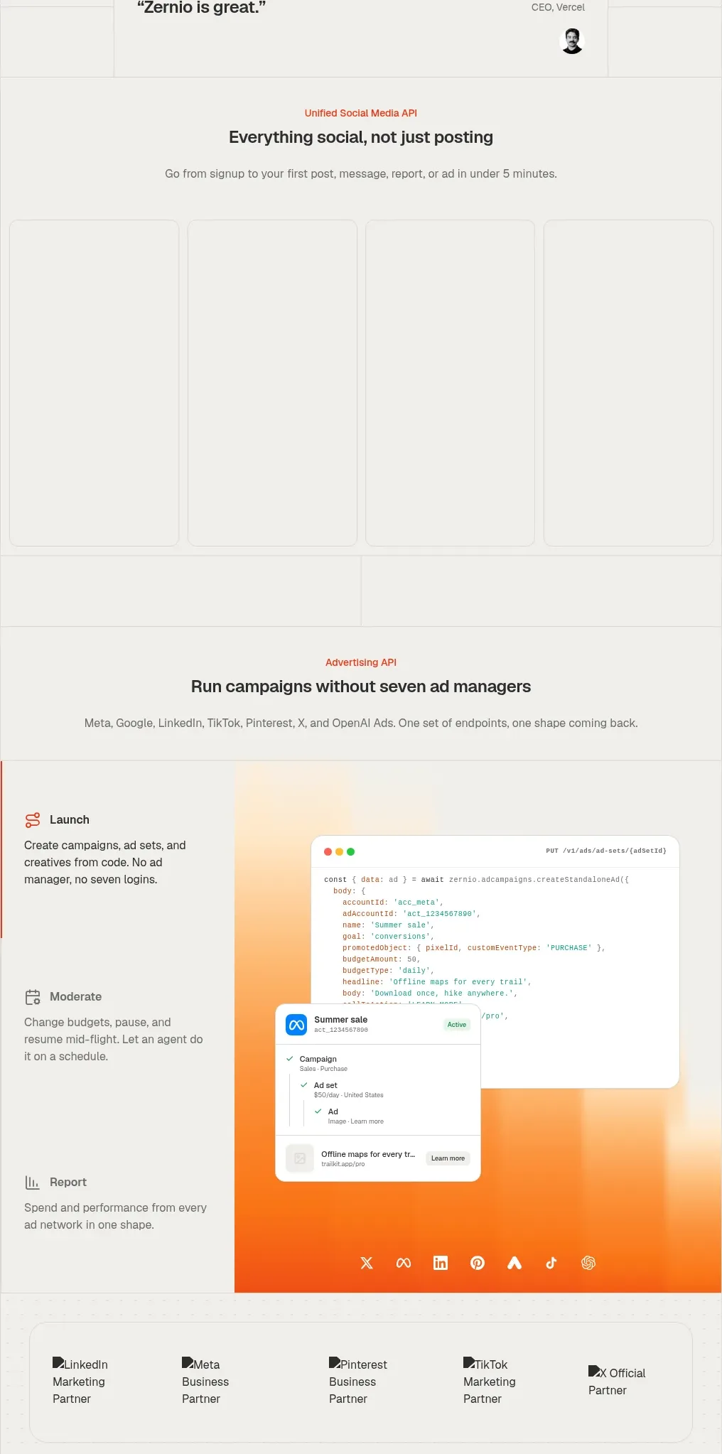 Zernio gallery component