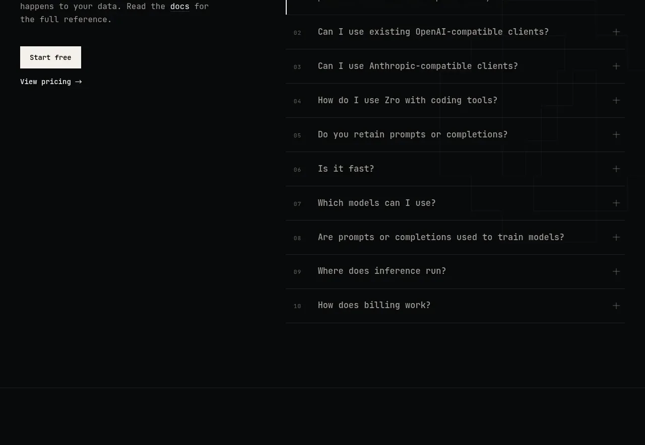 Zro: Uncensored Security Models faq component