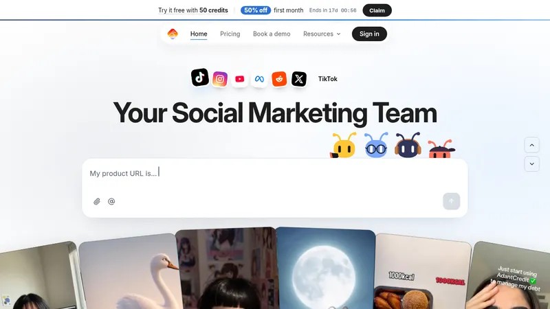 AdAnt 2.0 · Landing page · Minimal · Dark · Gradient screenshot