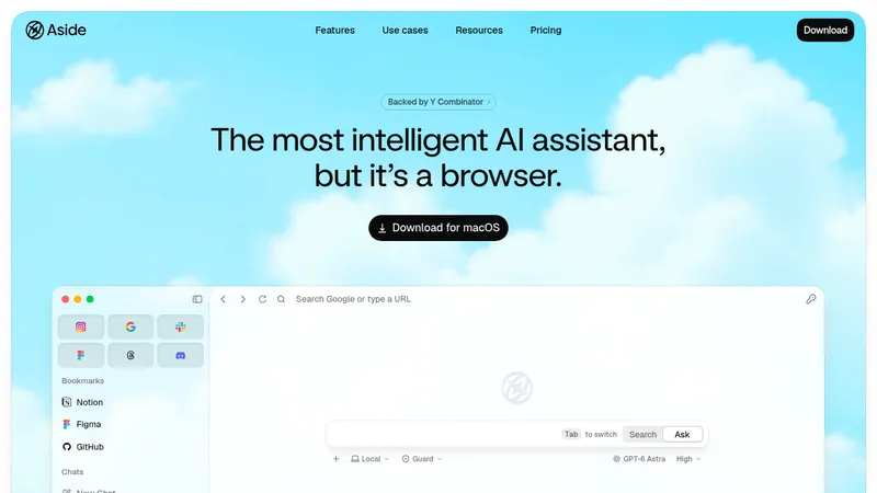 Aside · Landing page · Minimal · Gradient · Corporate screenshot