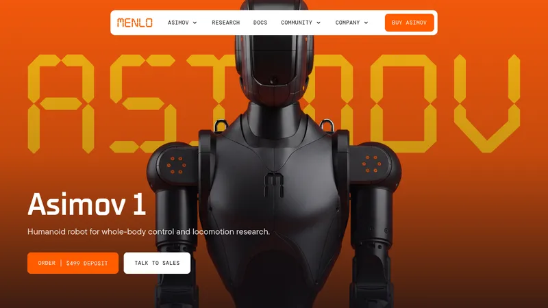 Asimov 1 · Landing page · Minimal · Dark screenshot
