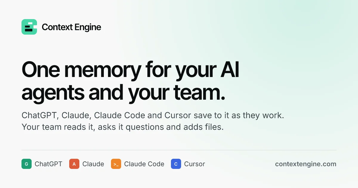 Context Engine · OG images · Minimal · Gradient screenshot