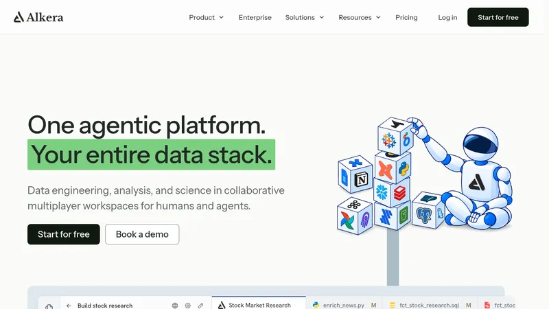 Databench by Alkera · Landing page · Minimal · Illustrated · Corporate screenshot