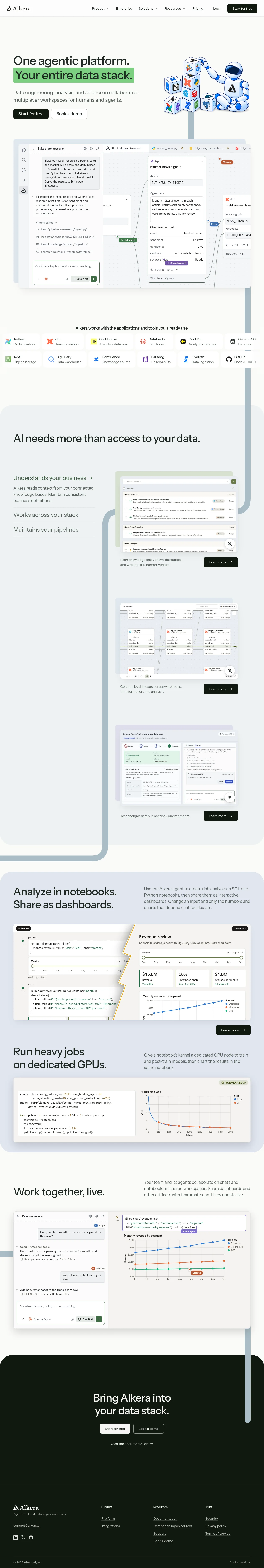 Databench by Alkera · Landing page · Minimal · Illustrated · Corporate screenshot