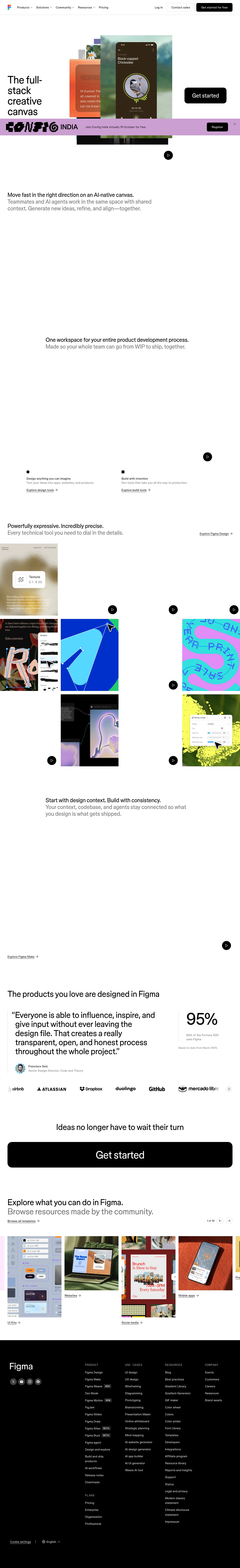 Figma Agent · Landing page · Minimal · Editorial screenshot