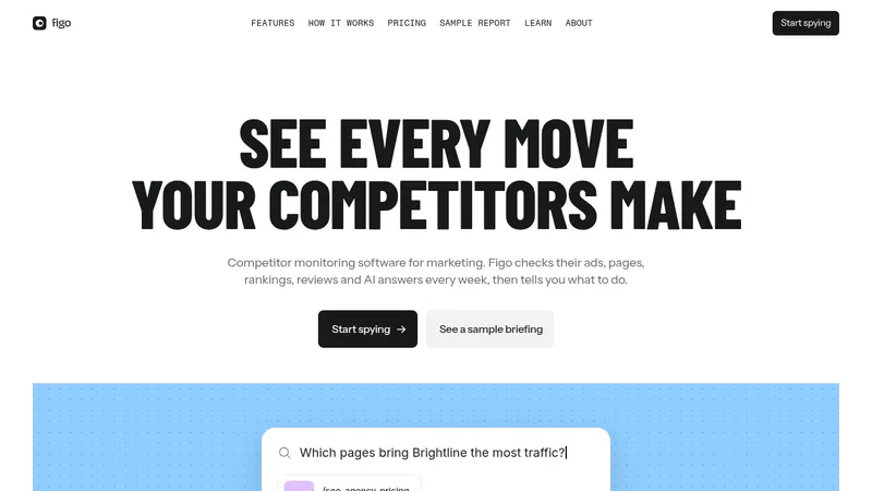 Figo · Landing page · Minimal · Editorial · Corporate screenshot