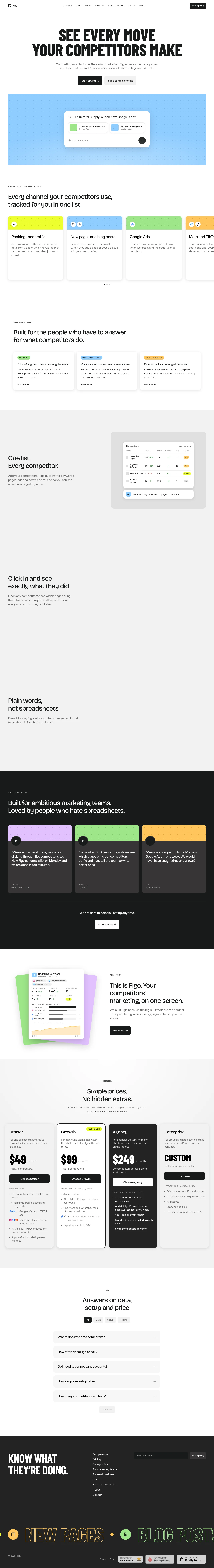 Figo · Landing page · Minimal · Editorial · Corporate screenshot