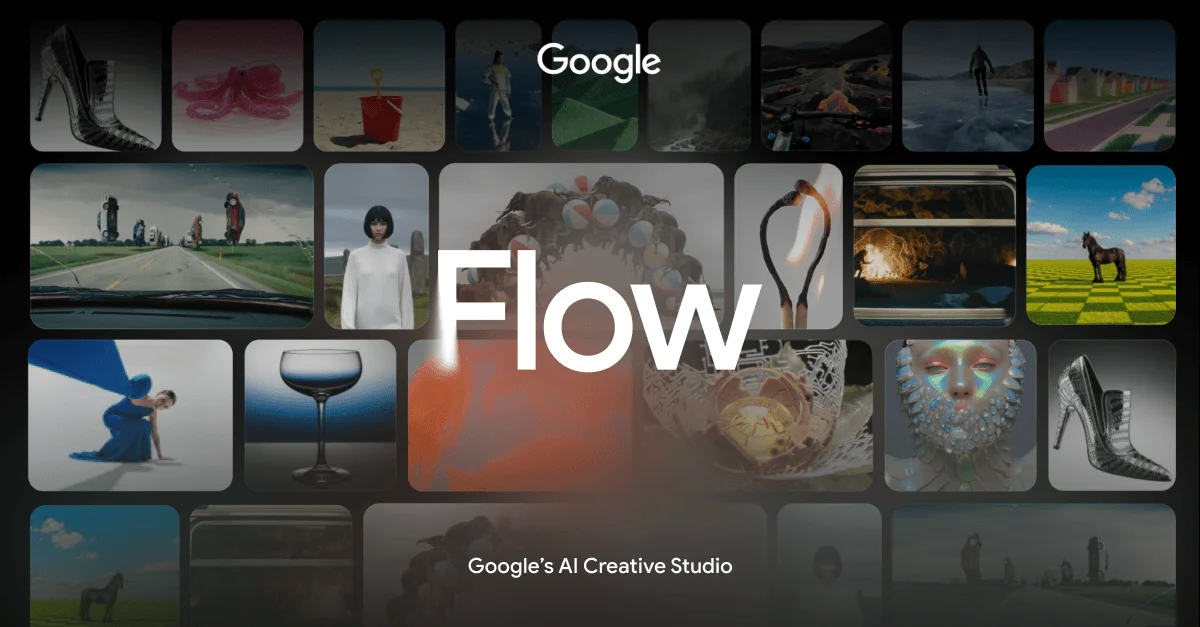 Google Flow for iOS & Android · OG images · Dark · Dense · Gradient screenshot