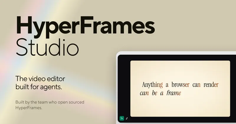 HyperFrames Studio (Desktop) · OG images · Editorial · Minimal · Retro screenshot