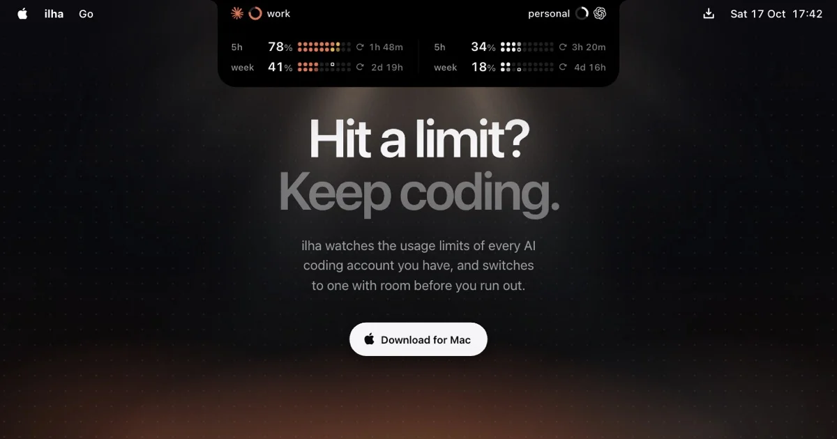 ilha · OG images · Dark · Minimal screenshot