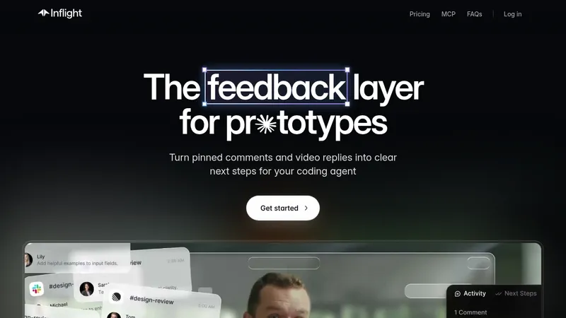 Inflight · Landing page · Minimal · Dark · Editorial screenshot