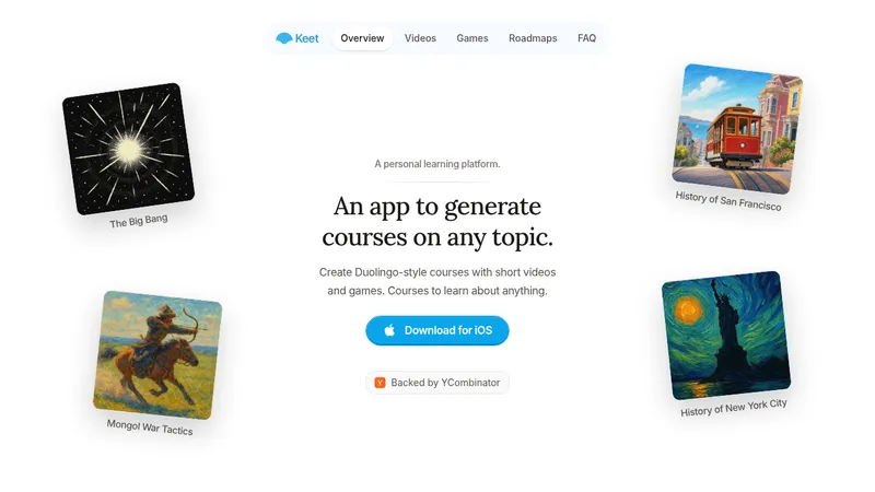 Keet · Landing page · Minimal · Illustrated · Editorial screenshot