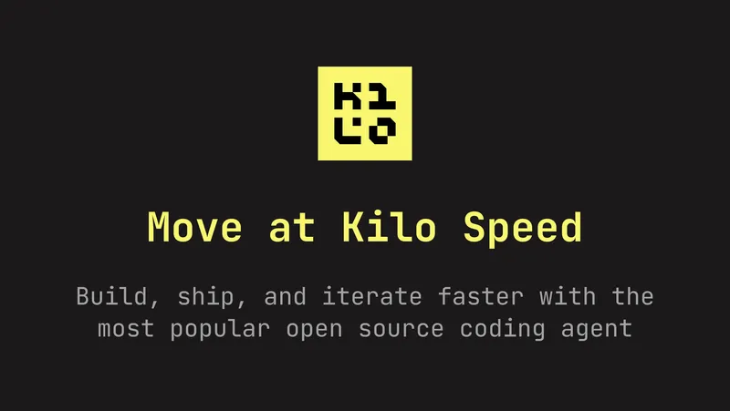 Kilo Code for iOS and Android · OG images · Dark · Minimal · Brutalist screenshot