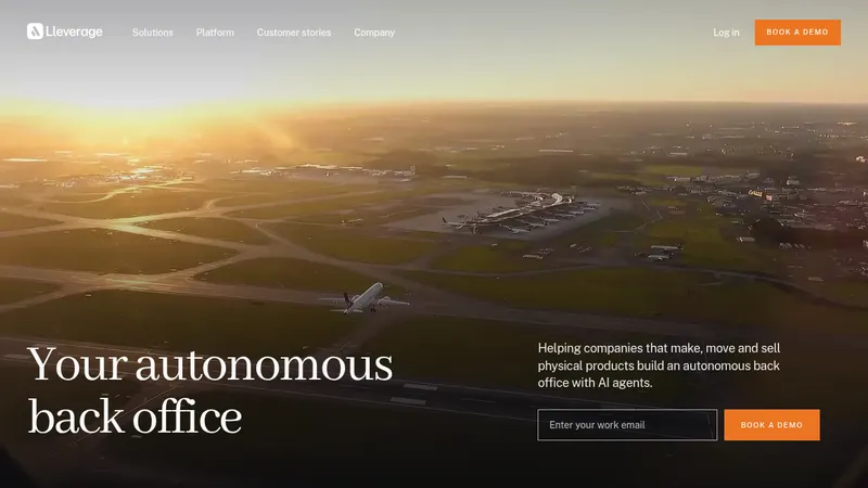 Lleverage · Landing page · Editorial · Minimal · Dark screenshot