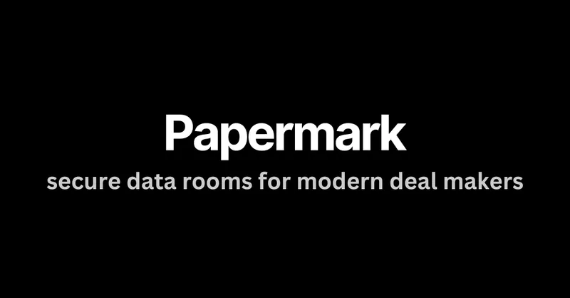 Papermark Data Rooms · OG images · Dark · Minimal · Monochrome screenshot