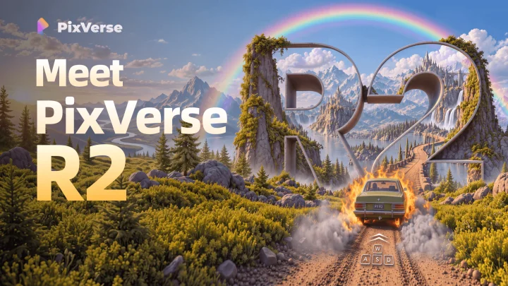 PixVerse R2 · OG images · Illustrated · Gradient screenshot