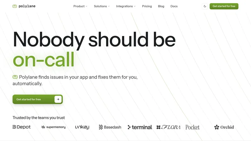 Polylane · Landing page · Minimal · Editorial · Corporate screenshot