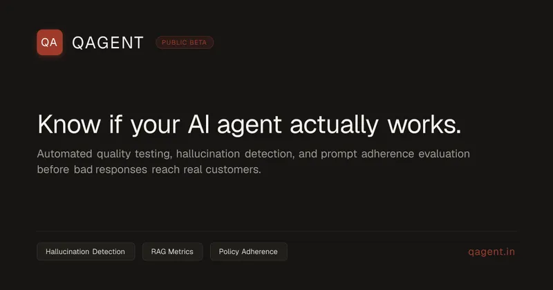 QAgent · OG images · Minimal · Dark screenshot