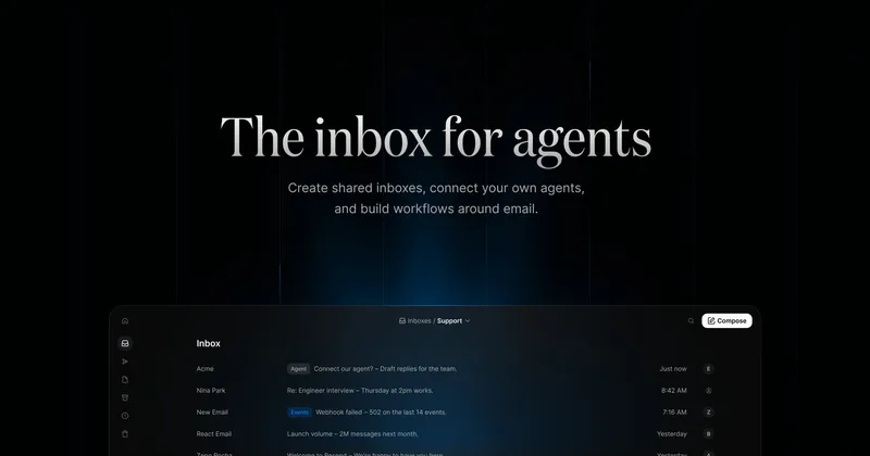 Resend Inboxes · OG images · Minimal · Dark screenshot