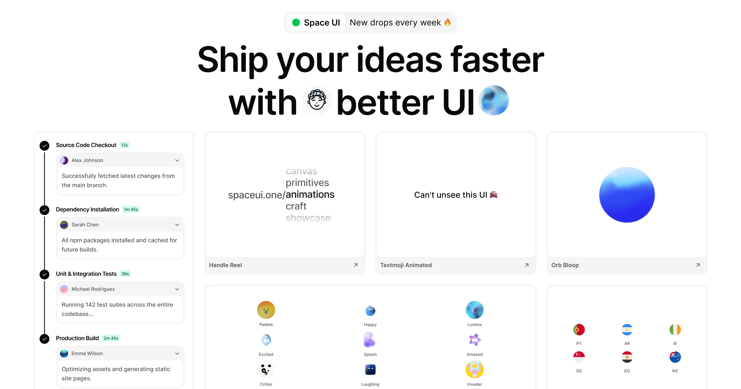 spaceui.one · OG images · Minimal · Playful · Gradient screenshot