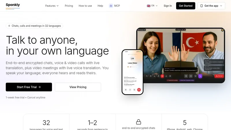 Sponkly · Landing page · Minimal · Corporate · Bento screenshot