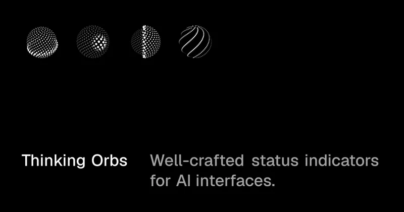 Thinking Orbs · OG images · Dark · Minimal · Monochrome screenshot