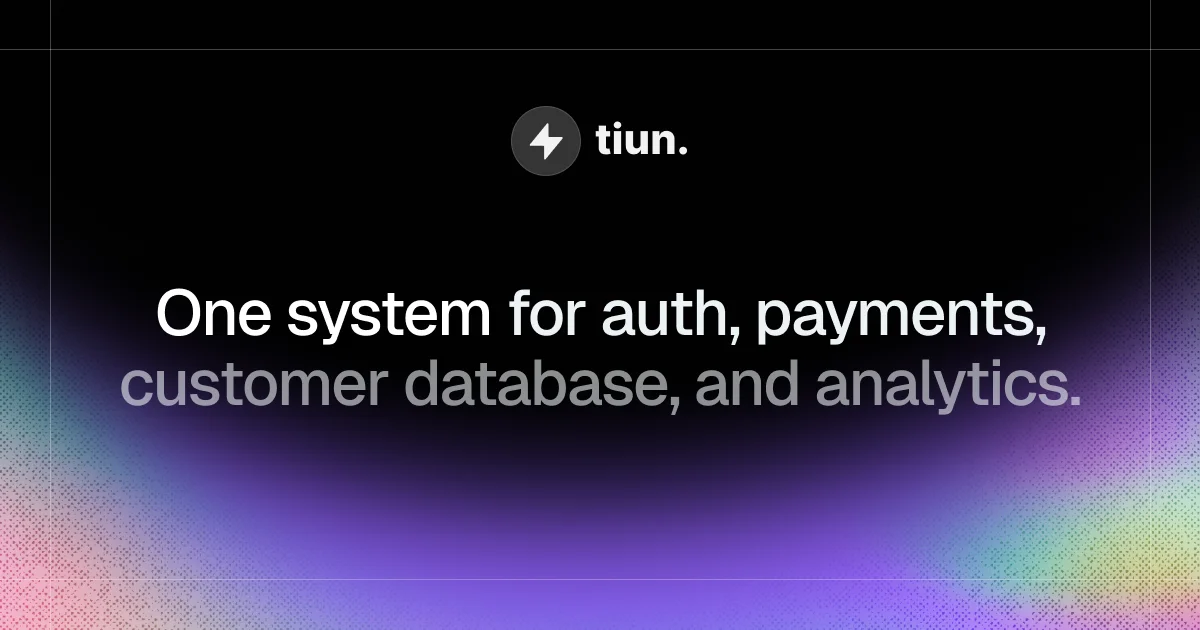 tiun. · OG images · Dark · Gradient · Minimal screenshot