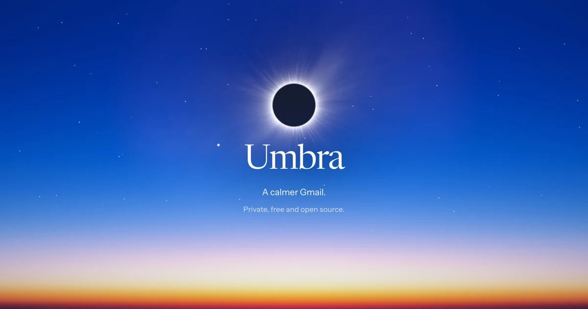 Umbra Mail · OG images · Gradient · Minimal screenshot
