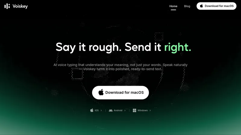 Voiskey · Landing page · Minimal · Gradient · Corporate screenshot